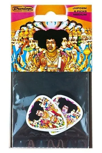 Dunlop JHP02M Jimi Hendrix Bold As Love Набор медиаторов (6 шт.). Средние.